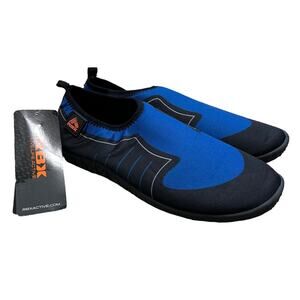 RBX Pull On Closed Toe Water Shoes NWT Mens Sz 8/9 Blue Black Lightweight Sporty